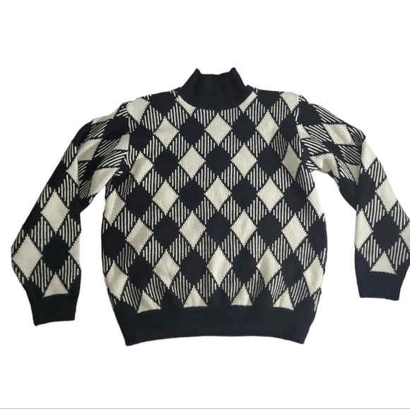 Vintage 90s Alfred Dunner Shoulder Pads Sweater Sz M - Picture 1 of 9